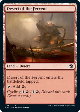 Desert of the Fervent 286 card from Commander 2021