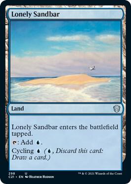 Lonely Sandbar 298 card from Commander 2021