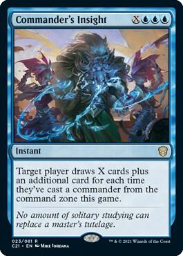 Commander's Insight 23 card from Commander 2021