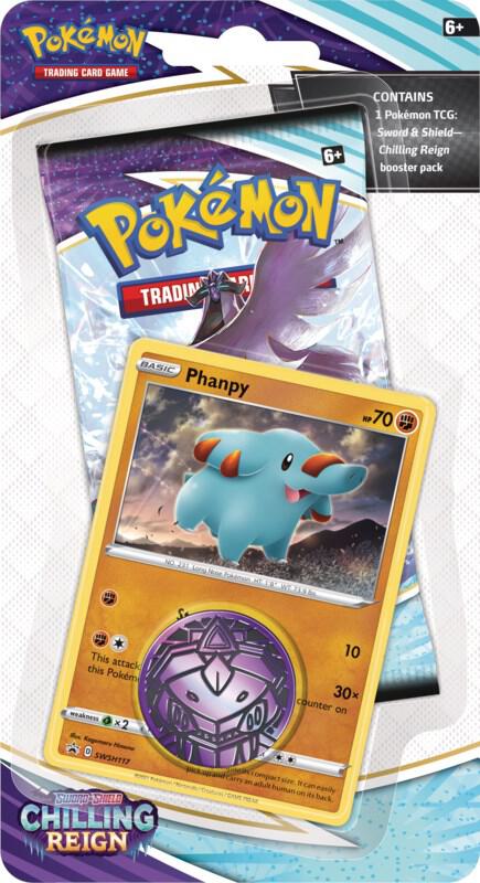 Chilling Reign Single Pack Blister [Phanpy] card from SWSH06: Chilling Reign