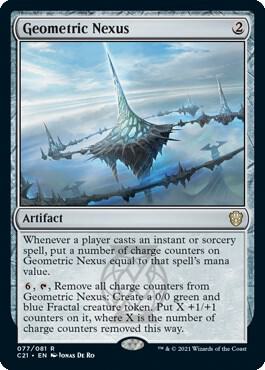 Geometric Nexus 77 card from Commander 2021