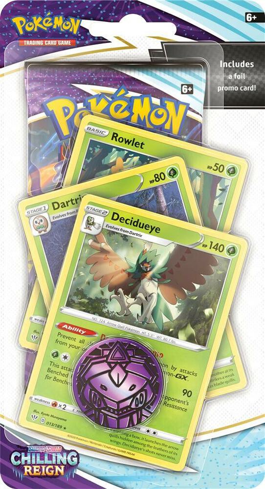 Chilling Reign Premium Checklane Blister [Decidueye] card from SWSH06: Chilling Reign