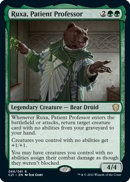 Ruxa, Patient Professor 66 card from Commander 2021
