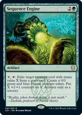 Sequence Engine 67 card from Commander 2021