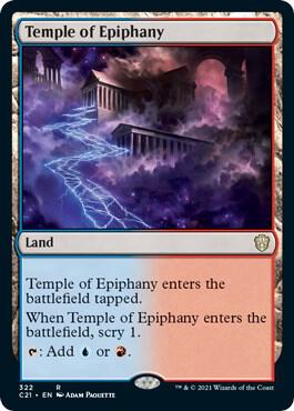 Temple of Epiphany 322 card from Commander 2021