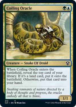 Coiling Oracle 212 card from Commander 2021