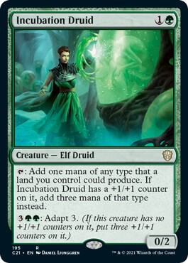 Incubation Druid 195 card from Commander 2021