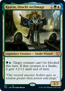 Kaseto, Orochi Archmage 221 card from Commander 2021