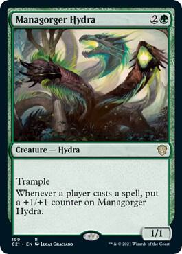 Managorger Hydra 199 card from Commander 2021