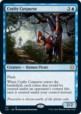 Crafty Cutpurse 117 card from Commander 2021