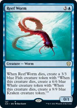 Reef Worm 127 card from Commander 2021