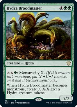 Hydra Broodmaster 194 card from Commander 2021