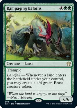 Rampaging Baloths 203 card from Commander 2021