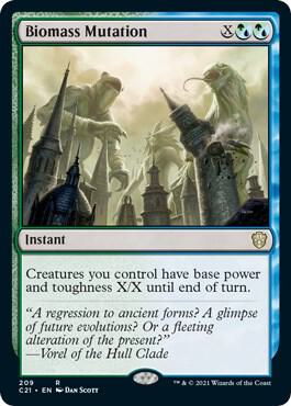 Biomass Mutation 209 card from Commander 2021