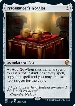 Pyromancer's Goggles 259 card from Commander 2021