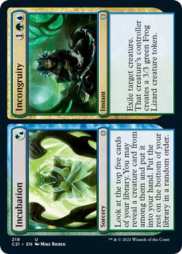 Incubation // Incongruity 219 card from Commander 2021