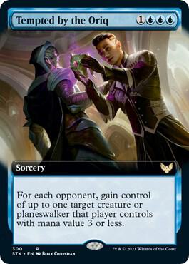 Tempted by the Oriq (Extended Art) 300 card from Strixhaven: School of Mages