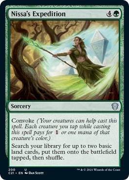 Nissa's Expedition 200 card from Commander 2021