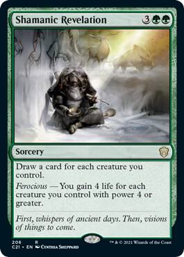 Shamanic Revelation 206 card from Commander 2021