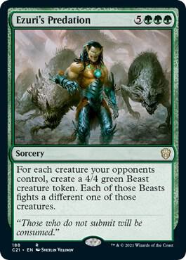 Ezuri's Predation 188 card from Commander 2021
