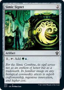 Simic Signet 262 card from Commander 2021