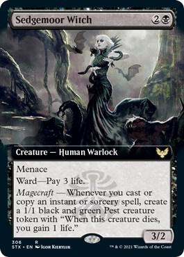 Sedgemoor Witch (Extended Art) 306 card from Strixhaven: School of Mages