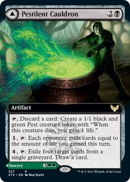 Pestilent Cauldron (Extended Art) 327 card from Strixhaven: School of Mages