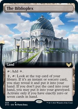 The Biblioplex (Extended Art) 359 card from Strixhaven: School of Mages