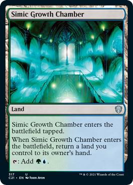 Simic Growth Chamber 317 card from Commander 2021
