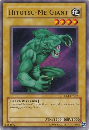 Hitotsu-Me Giant DB1-EN099 card from Dark Beginning 1
