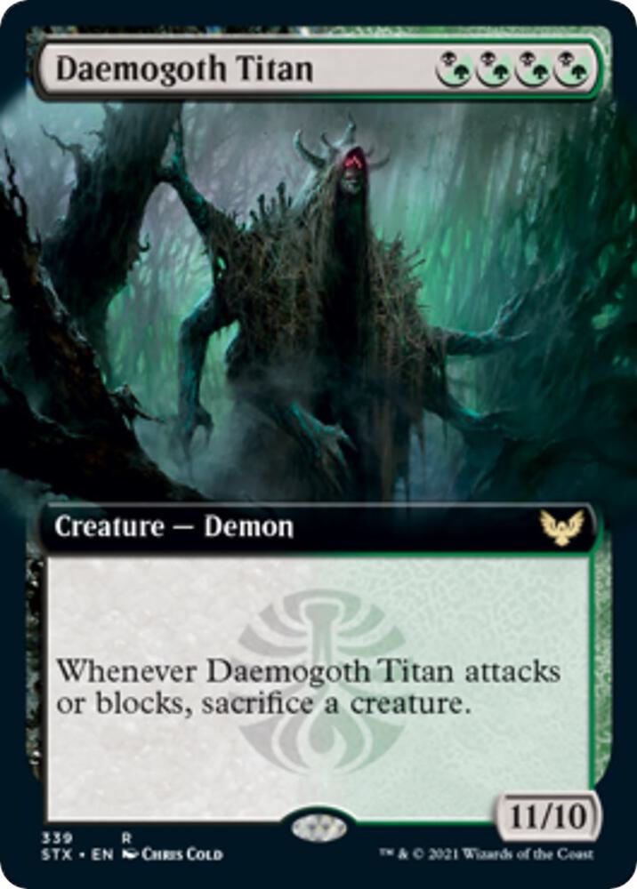 Daemogoth Titan (Extended Art) 339 card from Strixhaven: School of Mages
