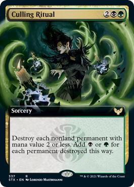 Culling Ritual (Extended Art) 337 card from Strixhaven: School of Mages