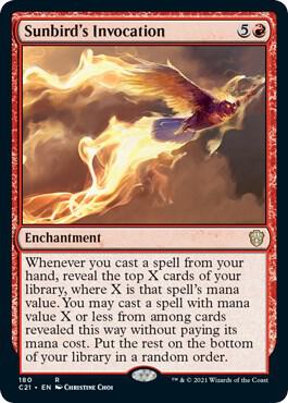 Sunbird's Invocation 180 card from Commander 2021