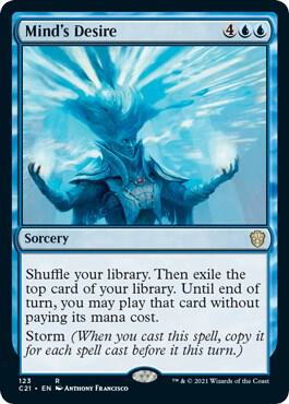 Mind's Desire 123 card from Commander 2021