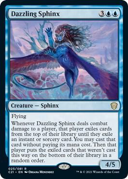 Dazzling Sphinx 25 card from Commander 2021