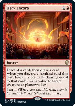 Fiery Encore 51 card from Commander 2021