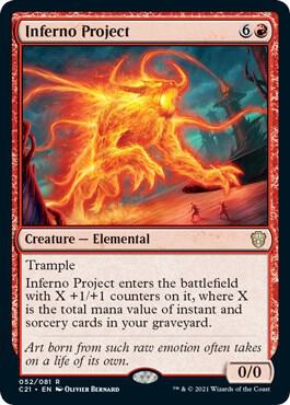 Inferno Project 52 card from Commander 2021