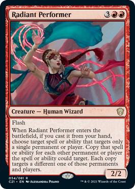 Radiant Performer 54 card from Commander 2021