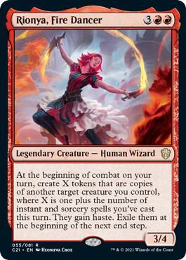 Rionya, Fire Dancer 55 card from Commander 2021