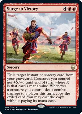 Surge to Victory 58 card from Commander 2021