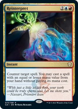 Reinterpret 73 card from Commander 2021