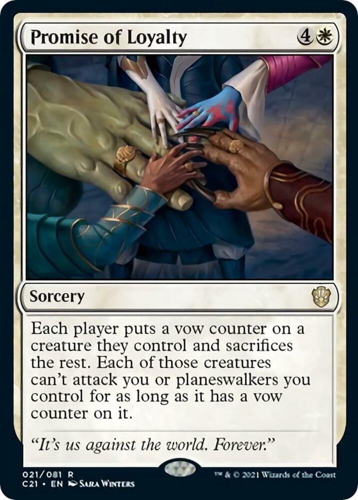 Promise of Loyalty 21 card from Commander 2021