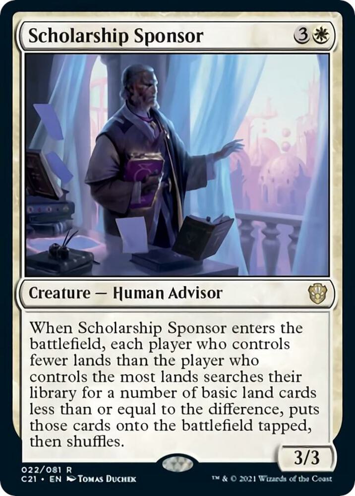 Scholarship Sponsor 22 card from Commander 2021