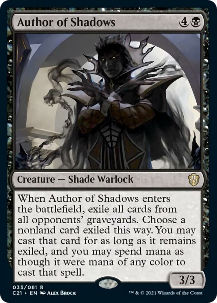 Author of Shadows 35 card from Commander 2021