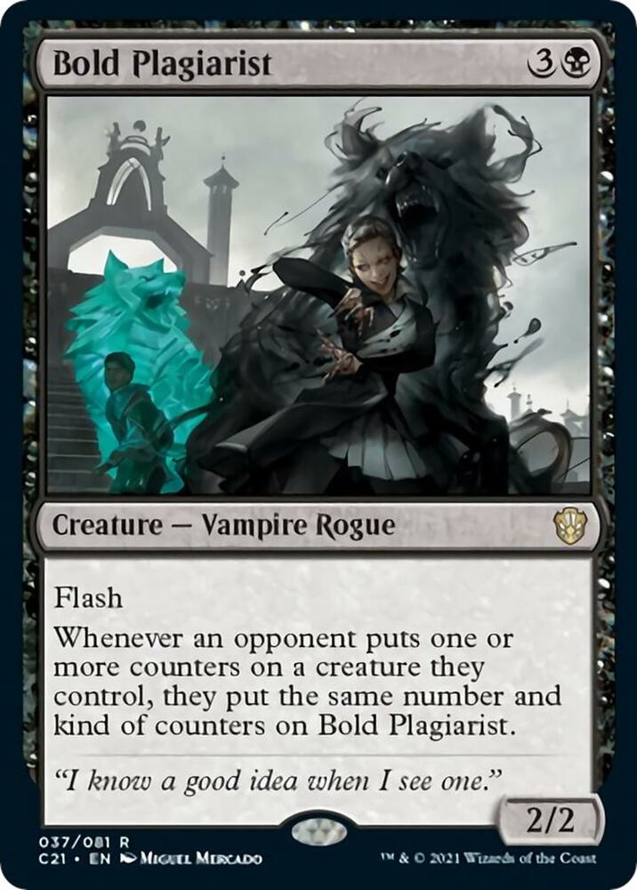 Bold Plagiarist 37 card from Commander 2021