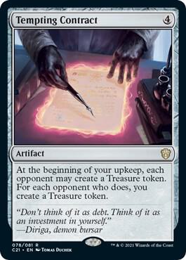 Tempting Contract 78 card from Commander 2021
