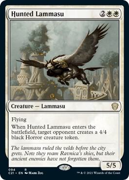 Hunted Lammasu 94 card from Commander 2021