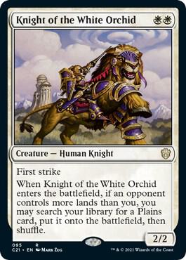 Knight of the White Orchid 95 card from Commander 2021