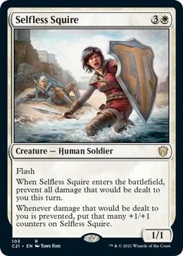 Selfless Squire 103 card from Commander 2021