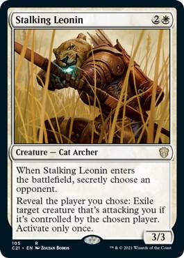Stalking Leonin 105 card from Commander 2021